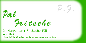 pal fritsche business card
